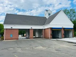 Car wash building exit side after painting