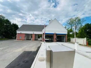 Car wash building pay station view after painting